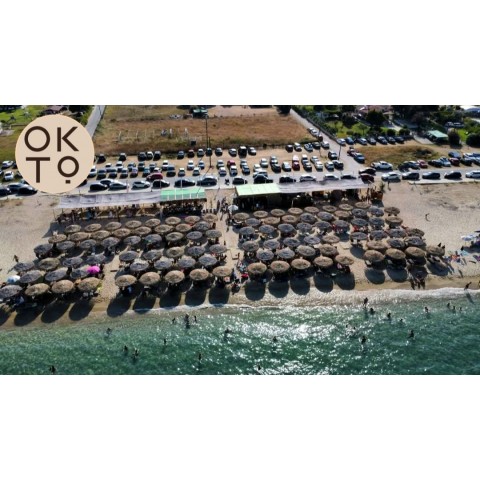 Trani Ammouda 'da Plaj Barı - Agios Nikolaos Halkidiki 