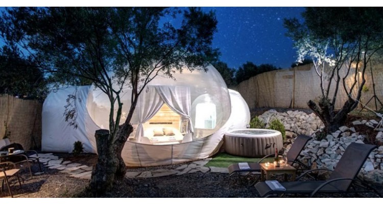 glamping-Bubble Tents-Νέα Μουδανιά-Χαλκιδική