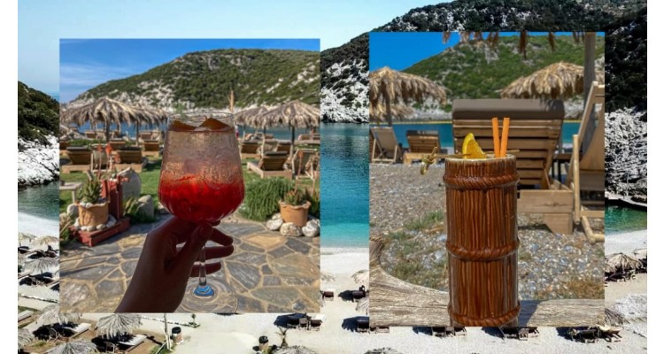 Glysteri-Beach Bar-Skopelos-drinks