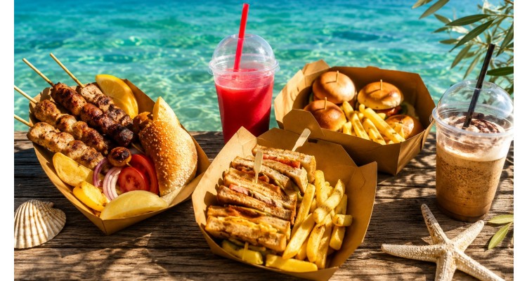 Trani Ammouda 'da Plaj Barı -  Halkidiki - atıştırmalıklar